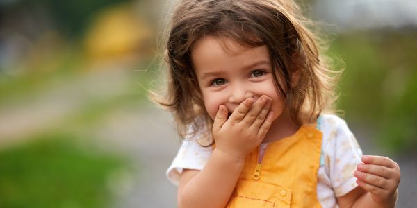Girl giggling