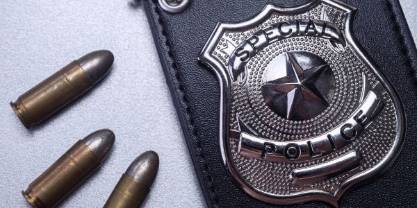 "Special Police" badge and 3 bullets