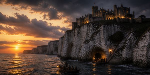 Clifftop Castle on the White Cliffs of Dover