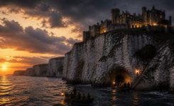 Clifftop Castle on the White Cliffs of Dover
