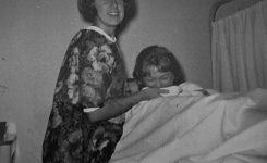 Student Nurse Barbara Tiessen during role play skills training Student Nurse Barbara Tiessen during role play skills training