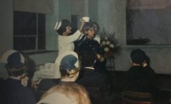 The author being capped The author being capped