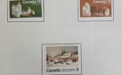 Canadian 10, 15, and 8 cents Christmas stamps (1972)